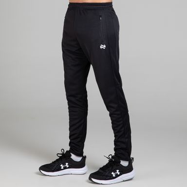 Black Men's Rapid Squad Skinny Tracksuits from O’Neills Sportswear featuring two zipped pockets. 