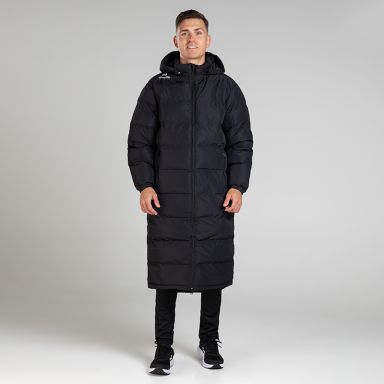 Men's Black Galaxy Quilted Sub Coat from O’Neills complete with removable hood, windproof & showerproof. 