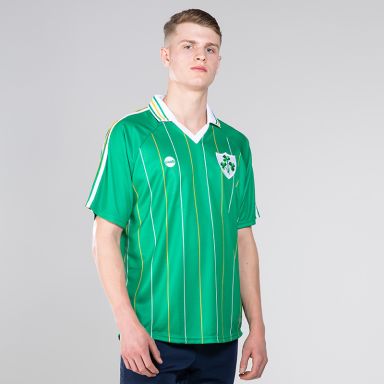 Green Unisex Retro Ireland Jersey, with three Shamrocks by O'Neills. 