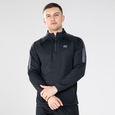 Dark Grey Men's Ignite Brushed Half Zip with zip pockets by O'Neills.