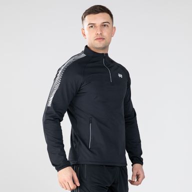 Dark Grey Men's Ignite Brushed Half Zip, with zip pockets by O'Neills.