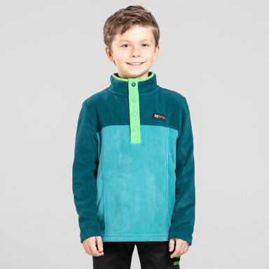 Kids' Fortress Snap Button Fleece Teal from O’Neills 
