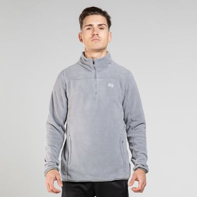 Grey Men’s Harlow Micro Fleece Half Zip Top with two zip pockets by O’Neills.