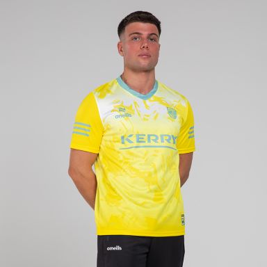 Yellow Kerry GAA Short Sleeve Training Top by O’Neills.