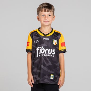 O’Neills Black Antrim GAA Kids' Goalkeeper Jersey 2025 by O’Neills.