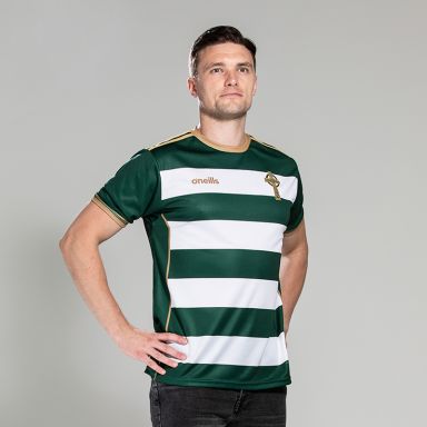 Celtic Cross Hooped Jersey Green / White