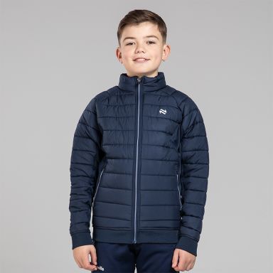 Kids' Elements Lightweight Padded Jacket Navy with fleece panelling from O’Neills.