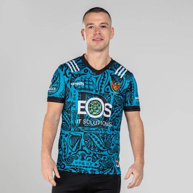 Down GAA Player Fit Training Jersey Black / Turquoise