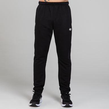 Black O'Neills Men's Sabre Fleece Tracksuit Bottoms crafted from super soft loopback cotton & designed with a tapered leg.
