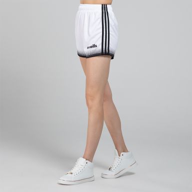 White and black Nelson GAA shorts by O'Neills.