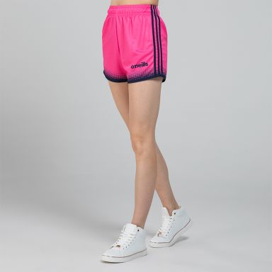 Pink and Navy Nelson GAA shorts by O'Neills.