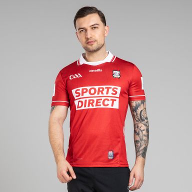 O’Neills Red Cork GAA Player Fit Home Jersey 2025 from O’Neills.