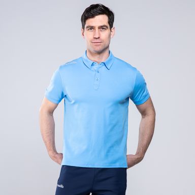 Blue Men's Pima Cotton Polo, with Ribbed cuffs from O'Neill's.