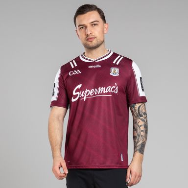 O’Neills Maroon Galway GAA Men's Home Jersey 2025 by O’Neills.
