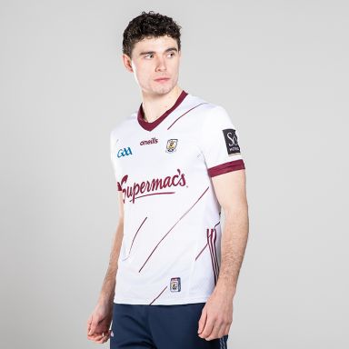 White/Maroon Men's GAA Goalkeeper Jersey, with 3 stripe detail on sides by O'Neills.