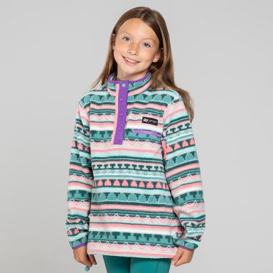 Green / Purple / Pink Kids Stella Snap Fleece Top from O’Neills Sportswear