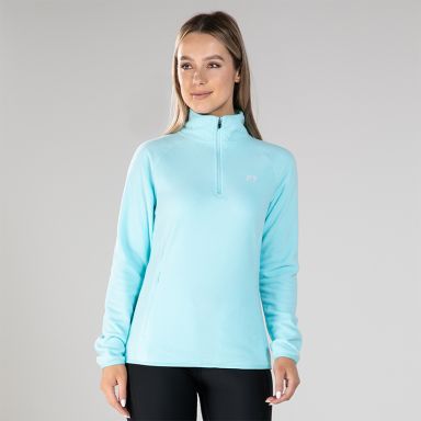 Mint / White Women's Cairo Half Zip Fleece with zip pockets by O'Neills.