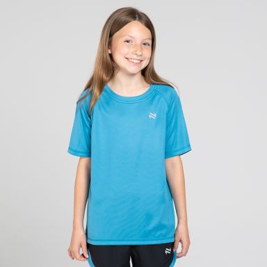 Teal Kids' Sports T-Shirt with crew neck and short sleeves by O’Neills.