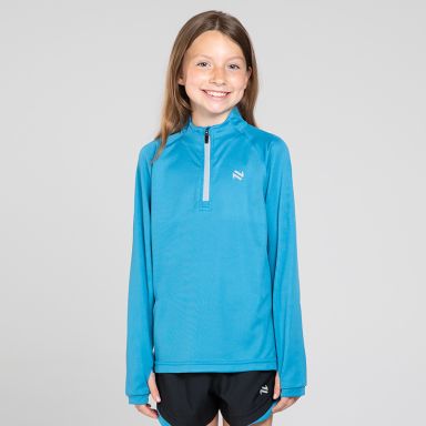 Teal Kids' Skylar Half Zip Midlayer Top with O’Neills logo.