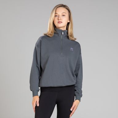 Dark Grey Women’s Elevate Half Zip Fleece Top by O’Neills.