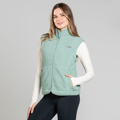 Green O’Neills Women’s Unify Fleece Gilet with funnel neck and zip pockets