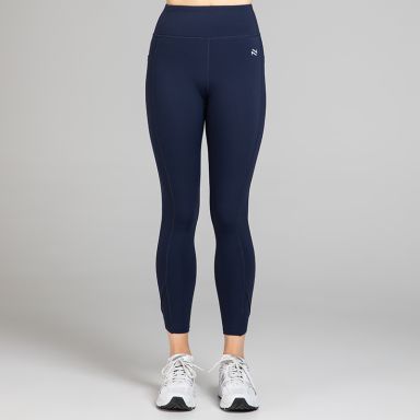 Navy women’s gym leggings with phone pockets and high waist by O’Neills.