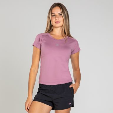 Women's Luxe V-Neck T-Shirt Pink from O’Neills