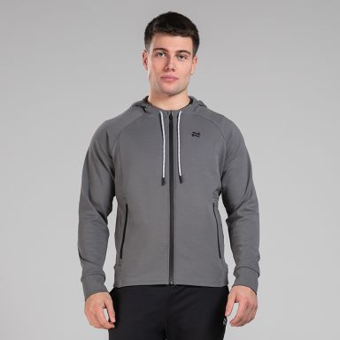 Grey Men’s Quantum Fleece Full Zip Hoodie with zip pockets by O’Neills.