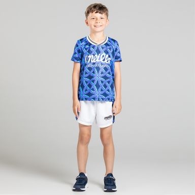 Blue O’Neills Gael Jersey and Shorts set with an all over Celtic inspired design