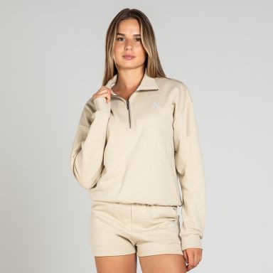 Women’s Legacy Oversized Half Zip Beige from O’Neills