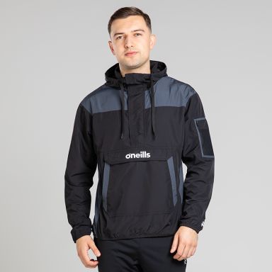 Men's Drifter Half Zip Hooded Windbreaker Black from O’Neills.