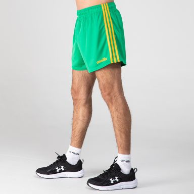 Men's O'Neills Green and Amber Mourne GAA Shorts.