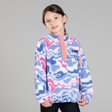 Blue / Sky / Pink Kids Stella Snap Fleece Top from O’Neills Sportswear