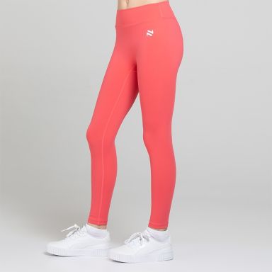 Pink Girls’ Ember Full Length Leggings with high rise waistband