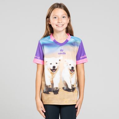 Kids’ Cheeky Pups ploughing jersey Purple by O’Neills