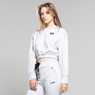 Women's Avelina Cropped Hooded Top Grey