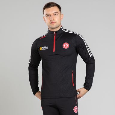 Tyrone GAA Men's Hydra Brushed Half Zip Top Black from O’Neills Sportswear