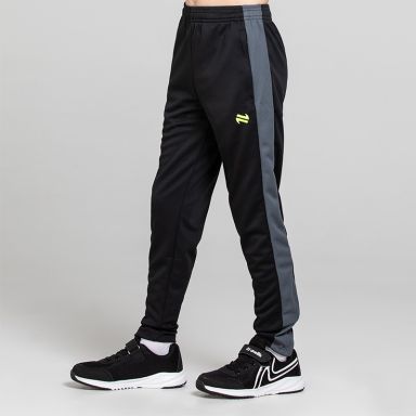 Black O’Neills Unleash Boys Tracksuit Bottoms with mesh panels and zip pockets