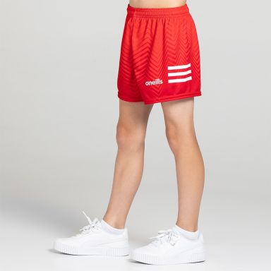 Red O’Neills Kids' Nova shorts with adjustable drawcord waistband
