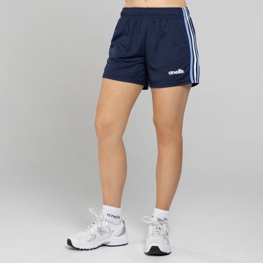 Navy Mourne Shorts with blue and white stripes from O'Neills