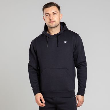 Black Men’s Evolve Fleece Pullover Hoodie with kangaroo front pouch pocket by O’Neills.