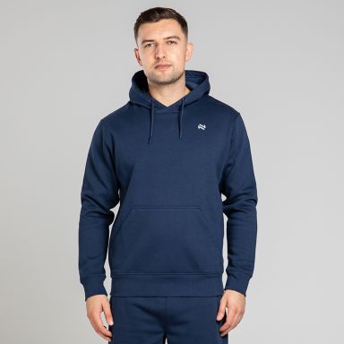 Navy Men’s Evolve Fleece Pullover Hoodie with kangaroo front pouch pocket by O’Neills.