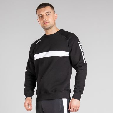 Black Men's Aspire Crew Neck Fleece Sweatshirt by O’Neills.