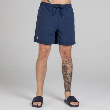 Navy Bay Swim Shorts with two side pockets and inner mesh lining by O’Neills. 