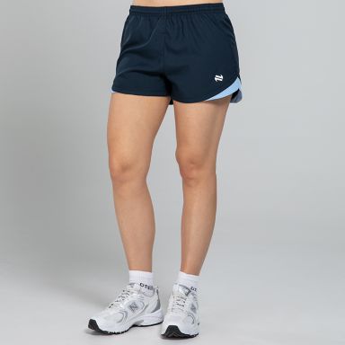 Navy and Blue Women’s Sports Shorts with elasticated waistband by O’Neills.
