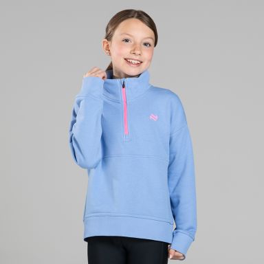 O’Neills Kids’ Aria Fleece Half Zip Blue by O’Neills