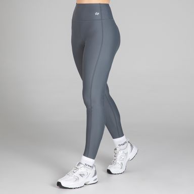 Dark Grey Women’s high-waisted gym leggings with full length fit by O’Neills.