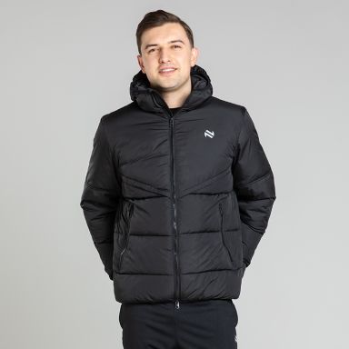 O’Neills Men's Olympus Hooded Padded Jacket in Black– A lightweight padded winter jacket