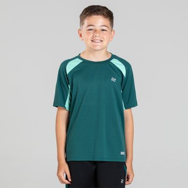 Bottle O’Neills Kids’ Raptor T-Shirt with short sleeves and contrast pinhole texture panels