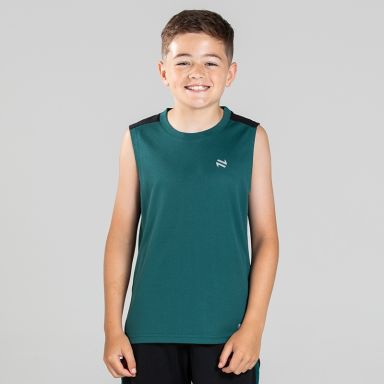 Bottle O’Neills Kids' Raptor Vest with short sleeves and contrast pinhole texture panels